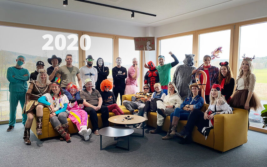 Die Crew im Werk 3 (Fasching 2020)